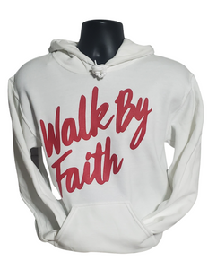 Walk By Faith Hoodie White